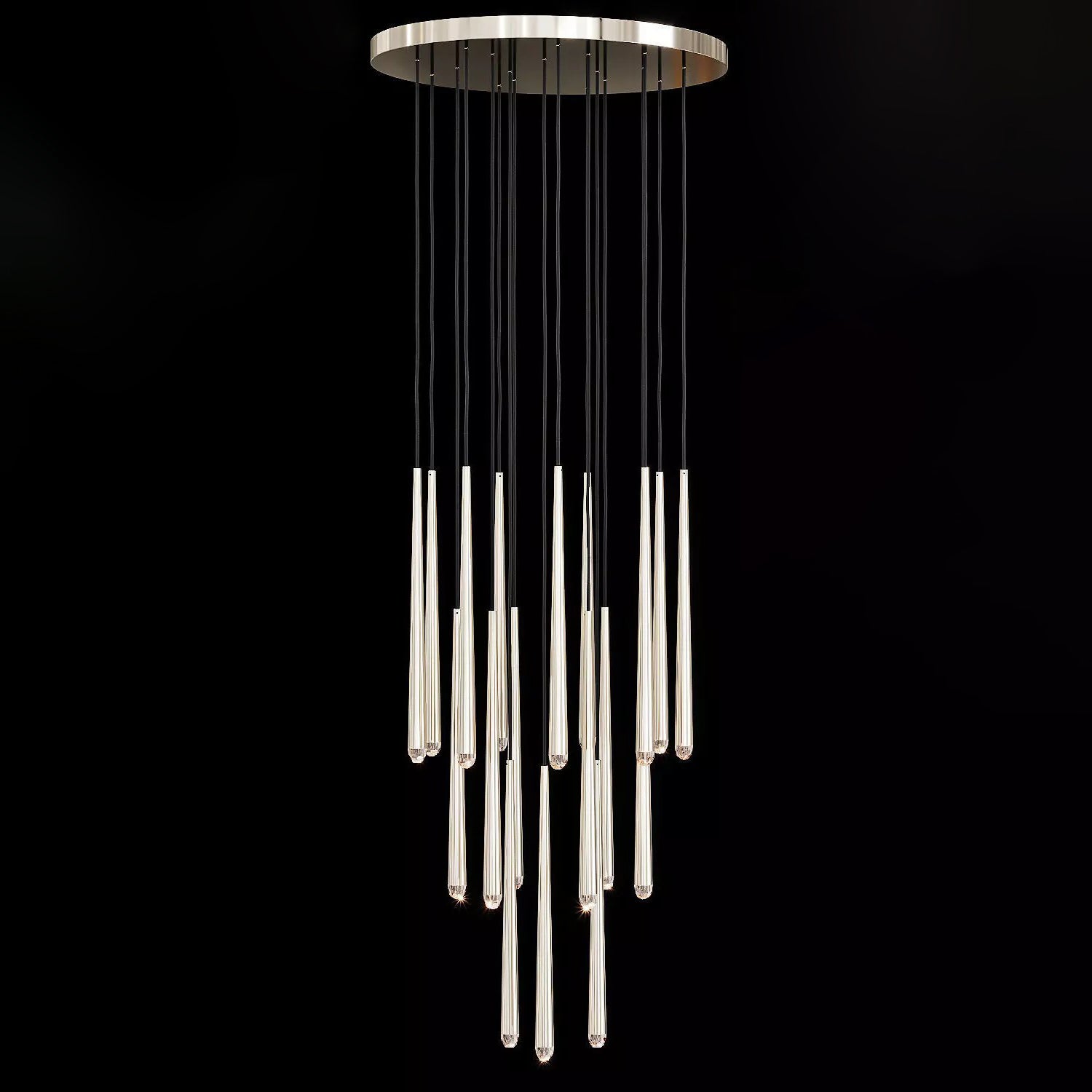 30 Inch Rod Cascading Round Chandelier - Aquitaine