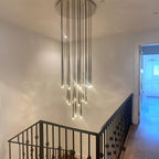 30 Inch Rod Cascading Round Chandelier - Aquitaine