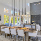 60 Inch Rod Linear Chandelier - Aquitaine