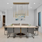 60 Inch Rod Linear Chandelier - Aquitaine