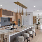 60 Inch Rod Cascading Linear Chandelier - Aquitaine