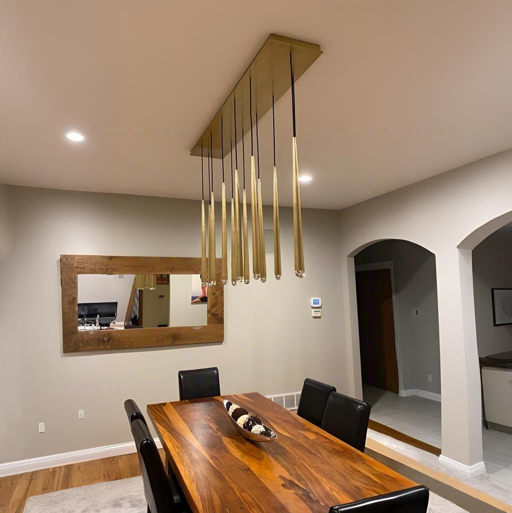 60 Inch Rod Cascading Linear Chandelier - Aquitaine
