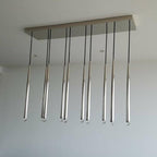 60 Inch Cascading Rod Linear Chandelier - Aquitaine