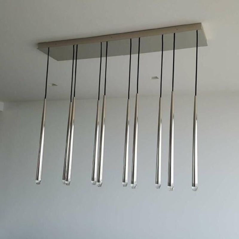 60 Inch Cascading Rod Linear Chandelier - Aquitaine