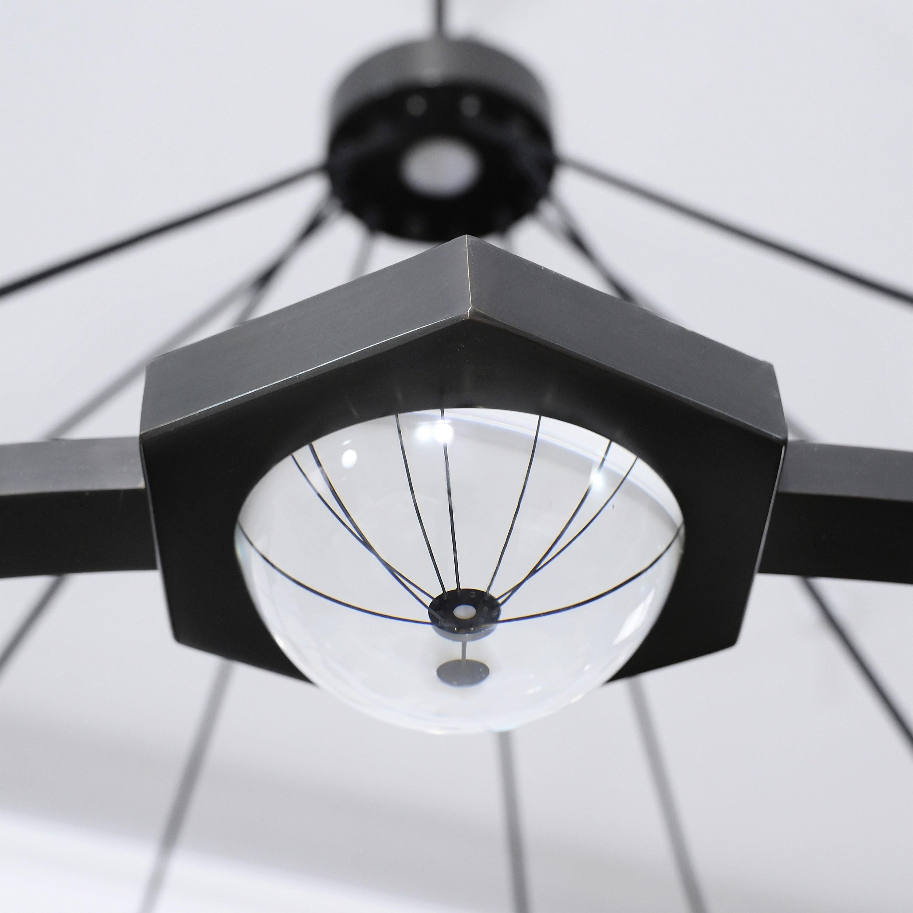 48 Inch Globe Crystal Ring Chandelier - Eclatant
