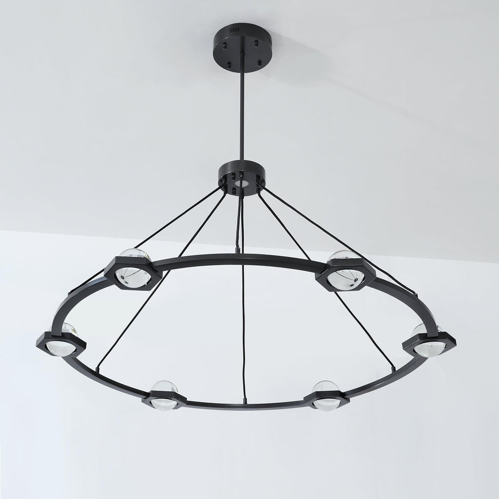 48 Inch Crystal Globe Ring Chandelier - Eclatant