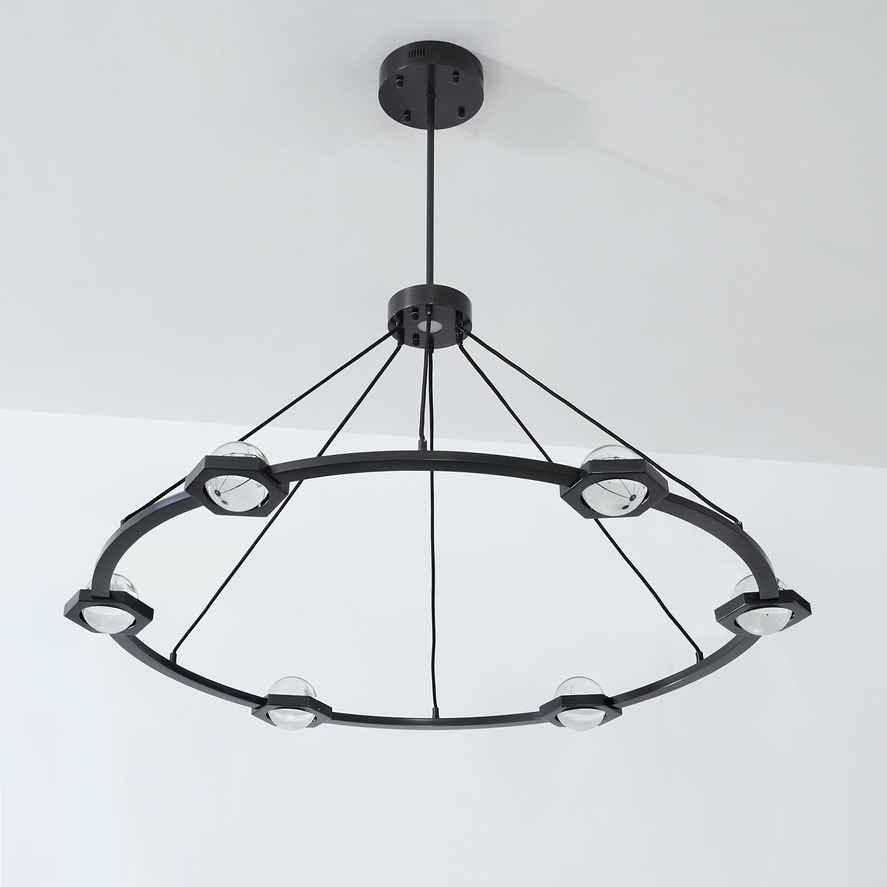 48 Inch Crystal Globe Ring Chandelier - Eclatant