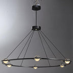 60 Inch Globe Crystal Ring Chandelier - Eclatant