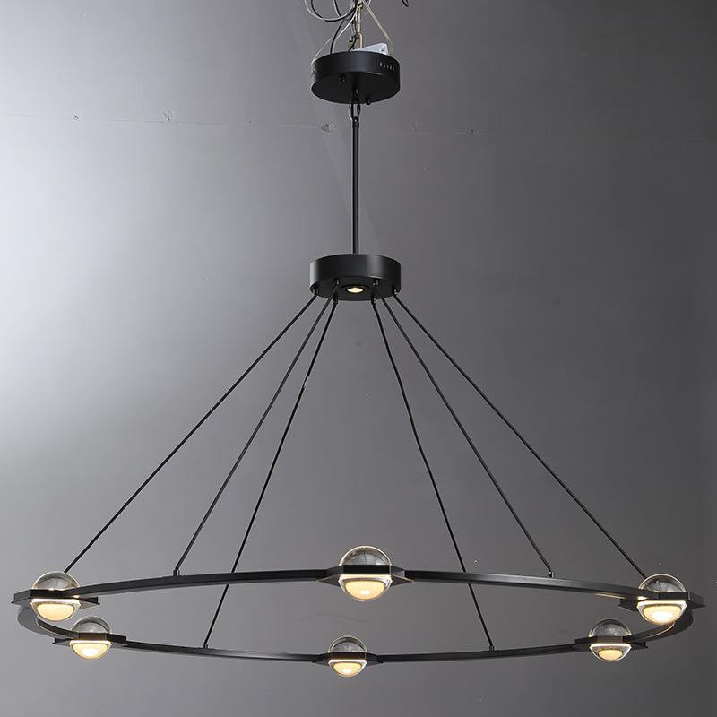 60 Inch Globe Crystal Ring Chandelier - Eclatant