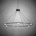 60 Inch Globe Crystal Ring Chandelier - Eclatant