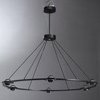 60 Inch Globe Crystal Ring Chandelier - Eclatant