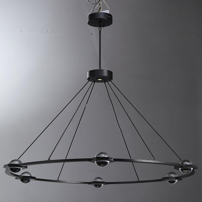 60 Inch Globe Crystal Ring Chandelier - Eclatant