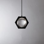 7 Inch Hexagonal Crystal Pendant Light - Eclatant