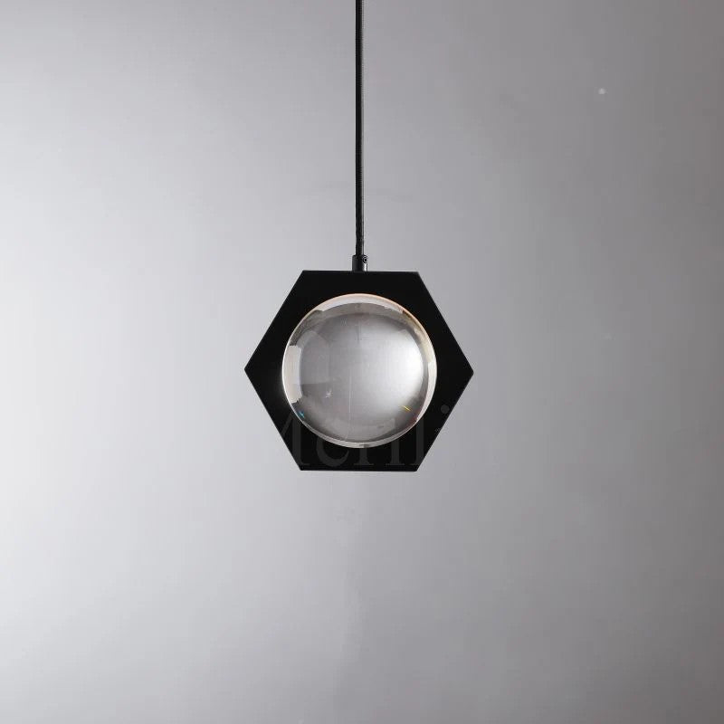 7 Inch Hexagonal Crystal Pendant Light - Eclatant