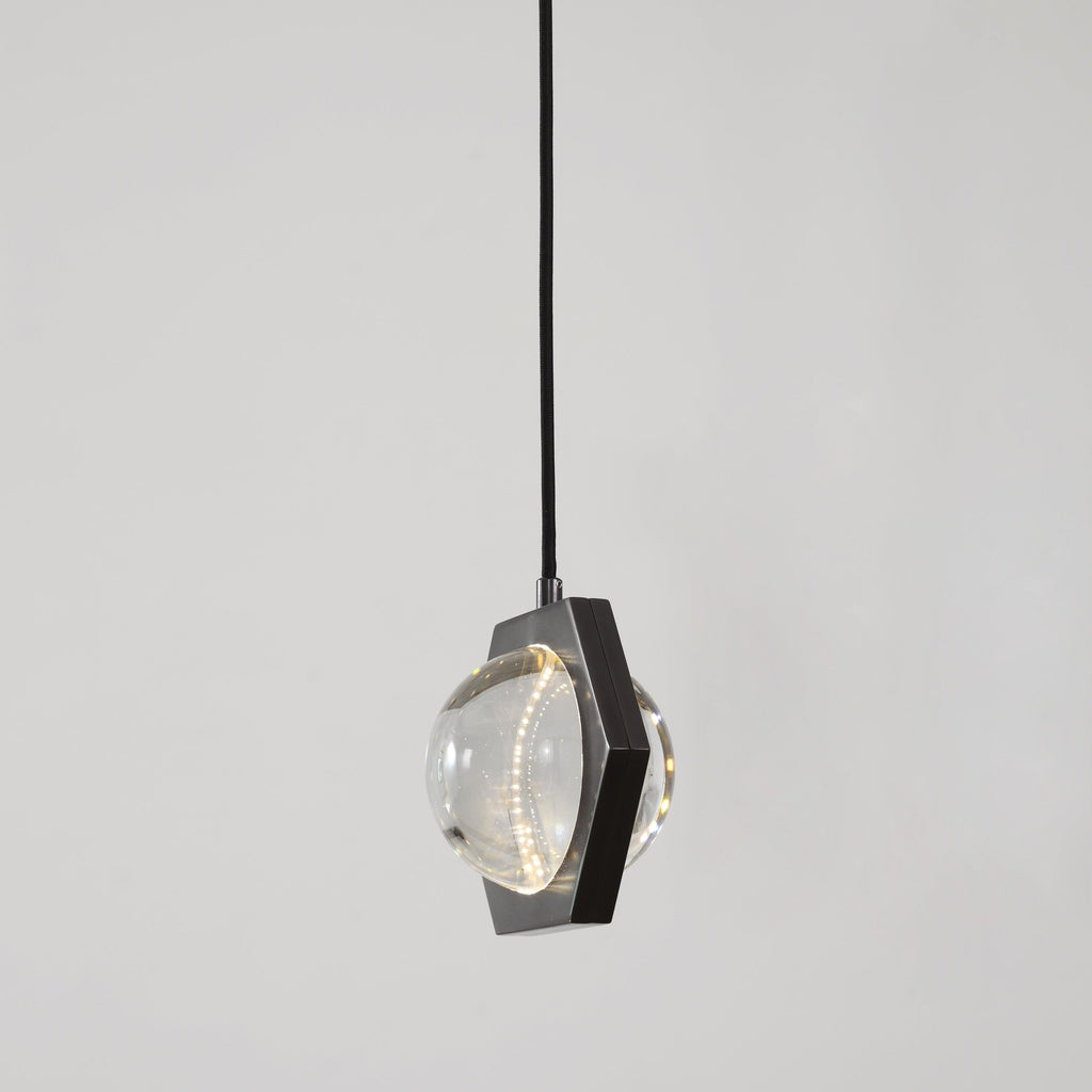 7 Inch Hexagonal Crystal Pendant Light - Eclatant