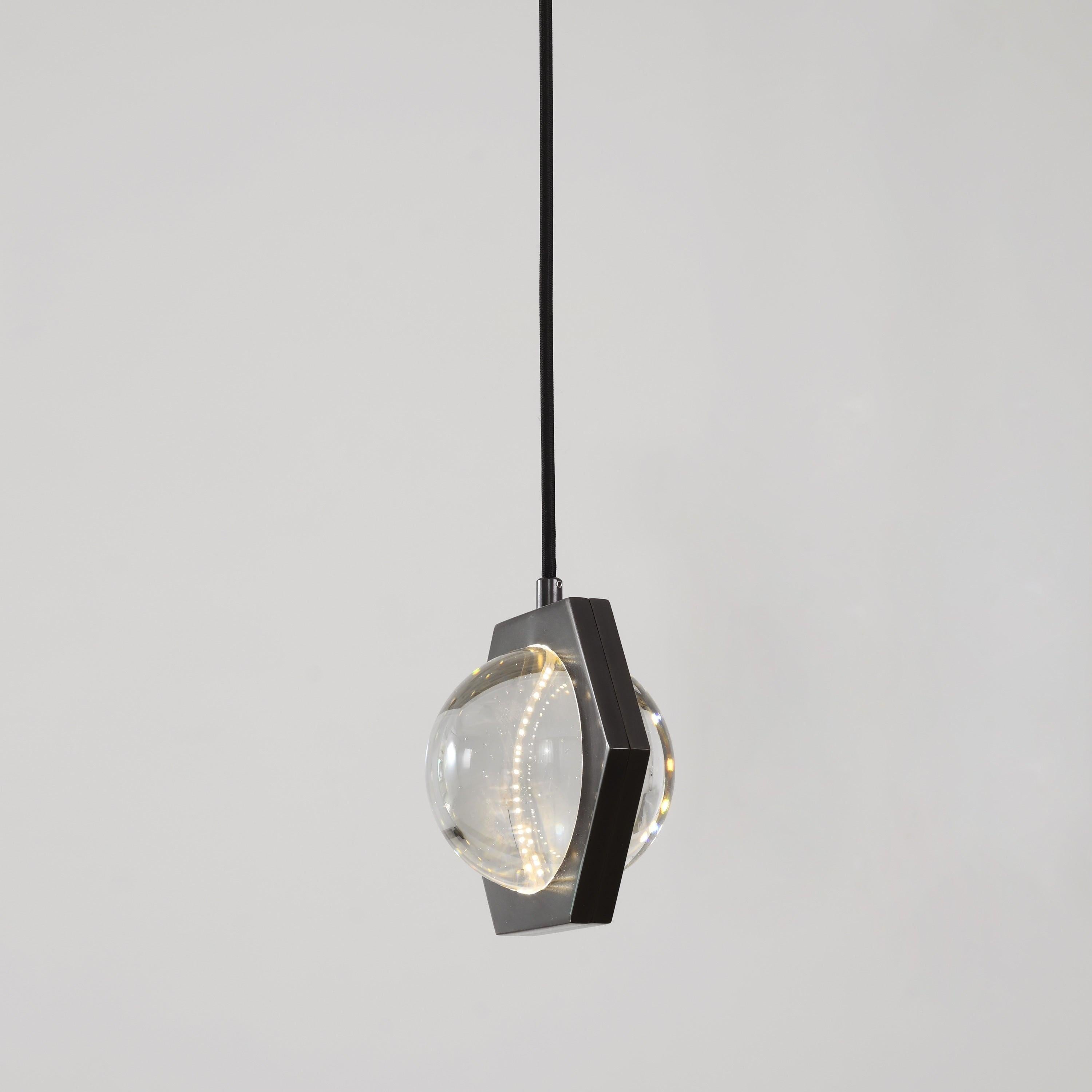 7 Inch Hexagonal Crystal Pendant Light - Eclatant
