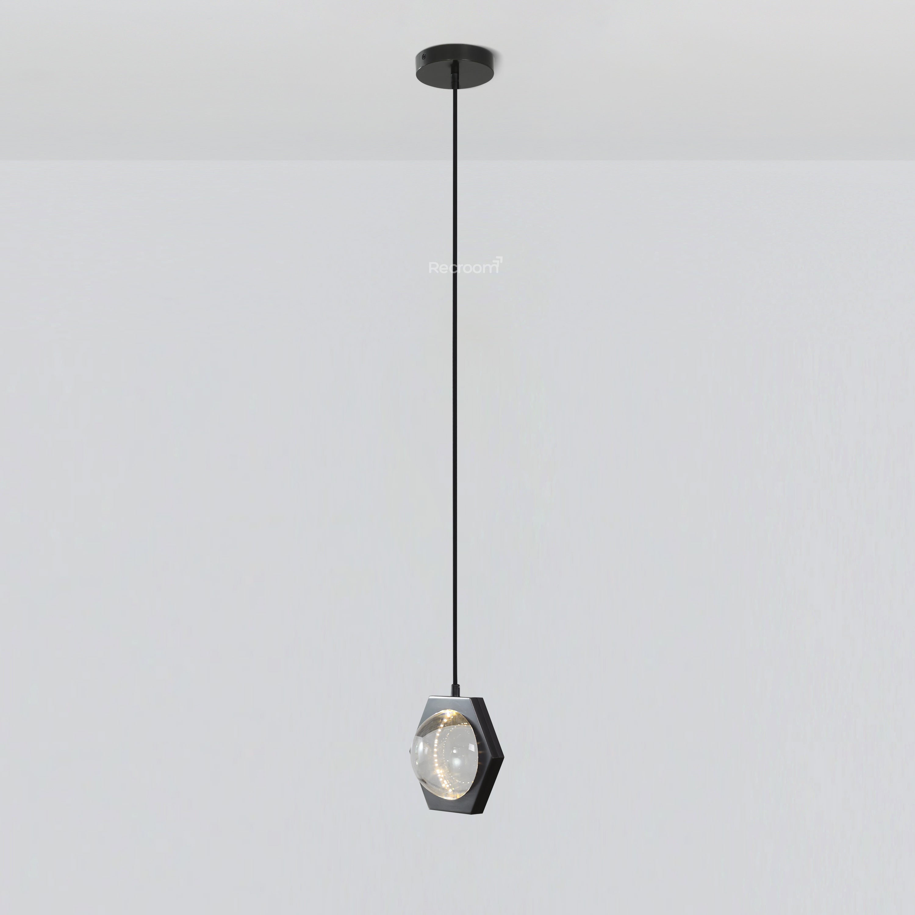 7 Inch Hexagonal Crystal Pendant Light - Eclatant