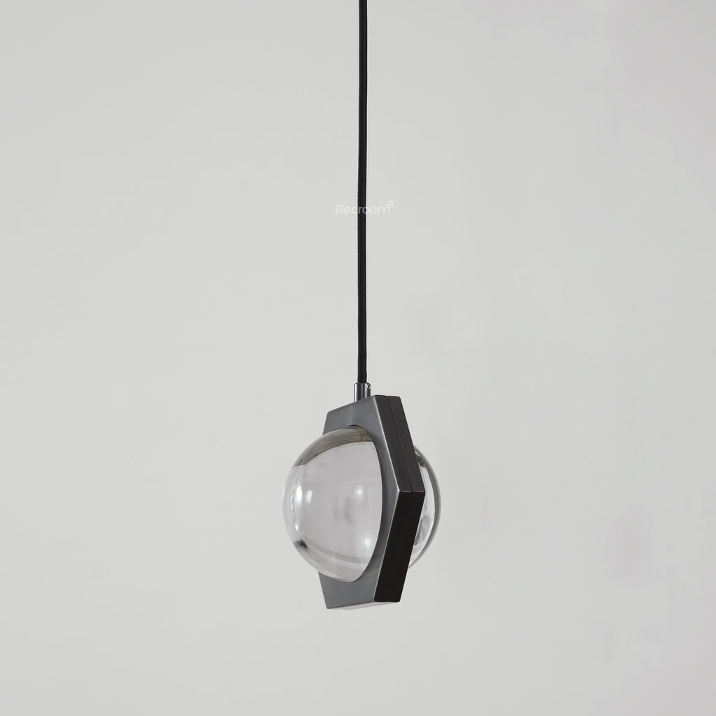 7 Inch Hexagonal Crystal Pendant Light - Eclatant