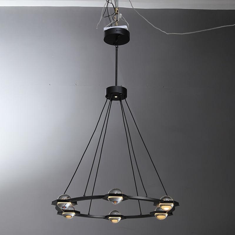 36 Inch Globe Crystal Ring Chandelier - Eclatant