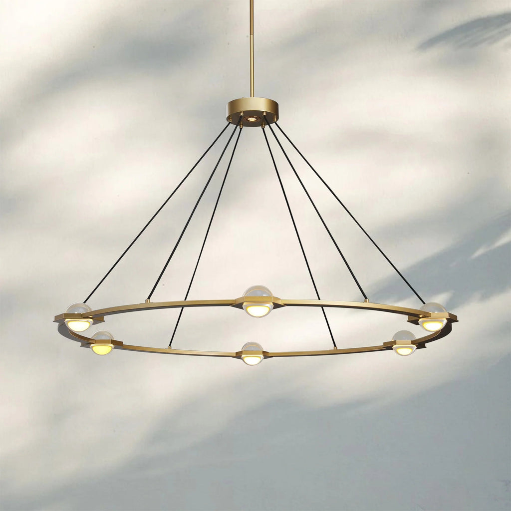 48 Inch Globe Crystal Ring Chandelier - Eclatant