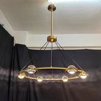 48 Inch Globe Crystal Ring Chandelier - Eclatant