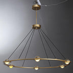 60 Inch Globe Crystal Ring Chandelier - Eclatant