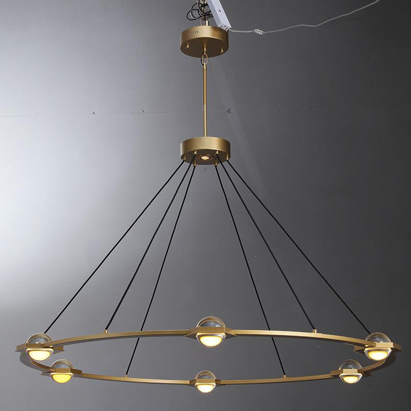 60 Inch Globe Crystal Ring Chandelier - Eclatant