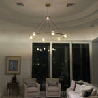 60 Inch Crystal Globe Ring Chandelier - Eclatant