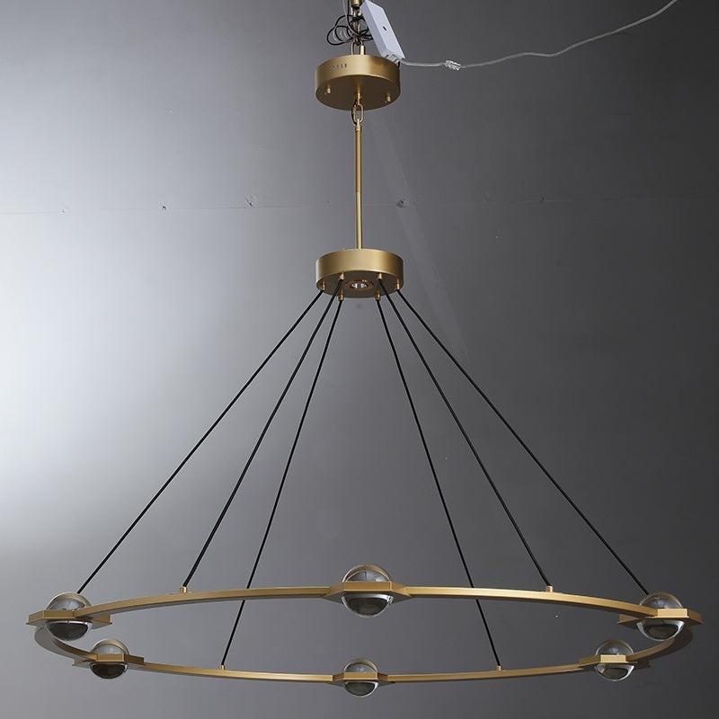 60 Inch Globe Crystal Ring Chandelier - Eclatant