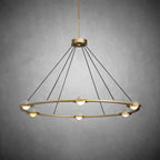 60 Inch Globe Crystal Ring Chandelier - Eclatant