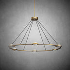 60 Inch Globe Crystal Ring Chandelier - Eclatant