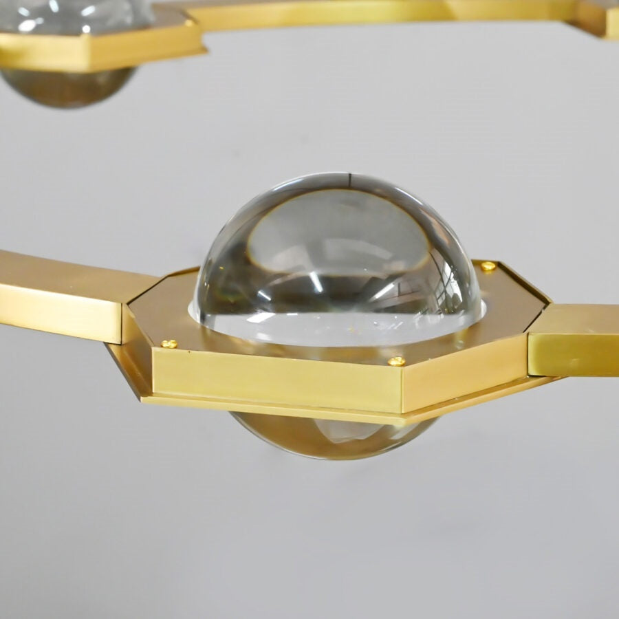 48 Inch Globe Crystal Ring Chandelier - Eclatant