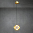 7 Inch Hexagonal Crystal Pendant Light - Eclatant
