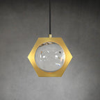 7 Inch Hexagonal Crystal Pendant Light - Eclatant