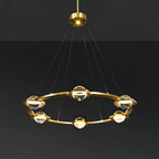 36 Inch Globe Crystal Ring Chandelier - Eclatant