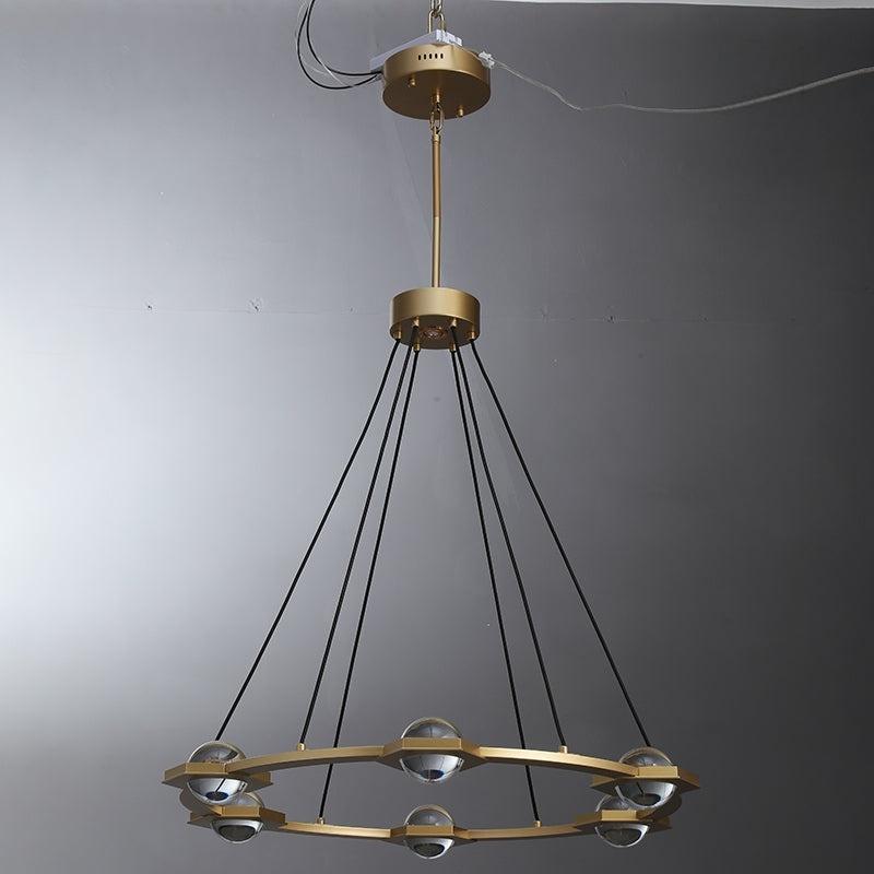 36 Inch Globe Crystal Ring Chandelier - Eclatant