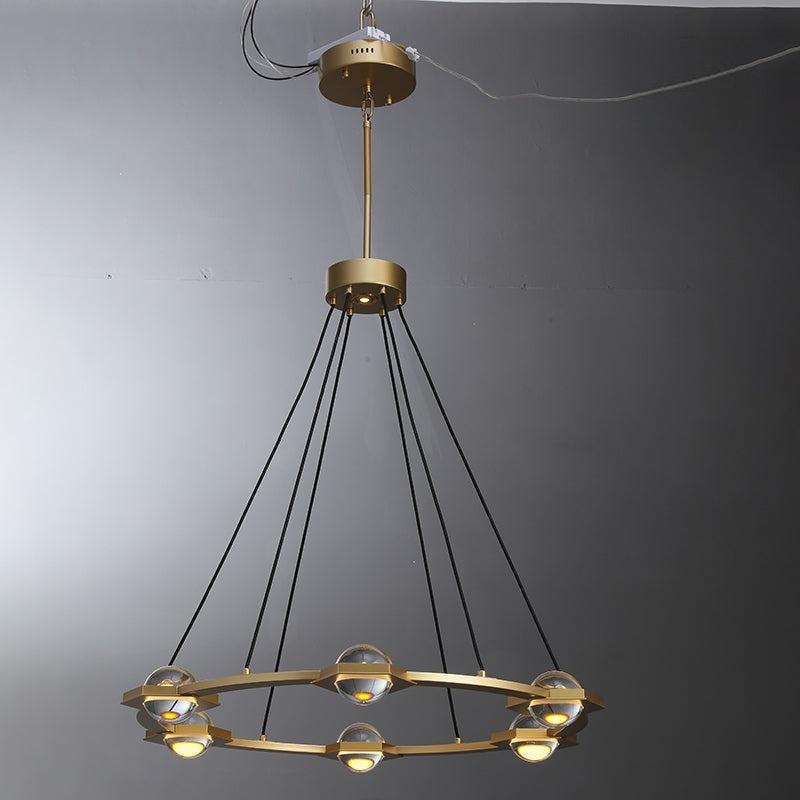36 Inch Globe Crystal Ring Chandelier - Eclatant
