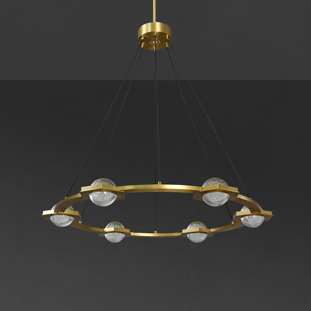 36 Inch Globe Crystal Ring Chandelier - Eclatant