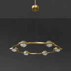 36 Inch Globe Crystal Ring Chandelier - Eclatant