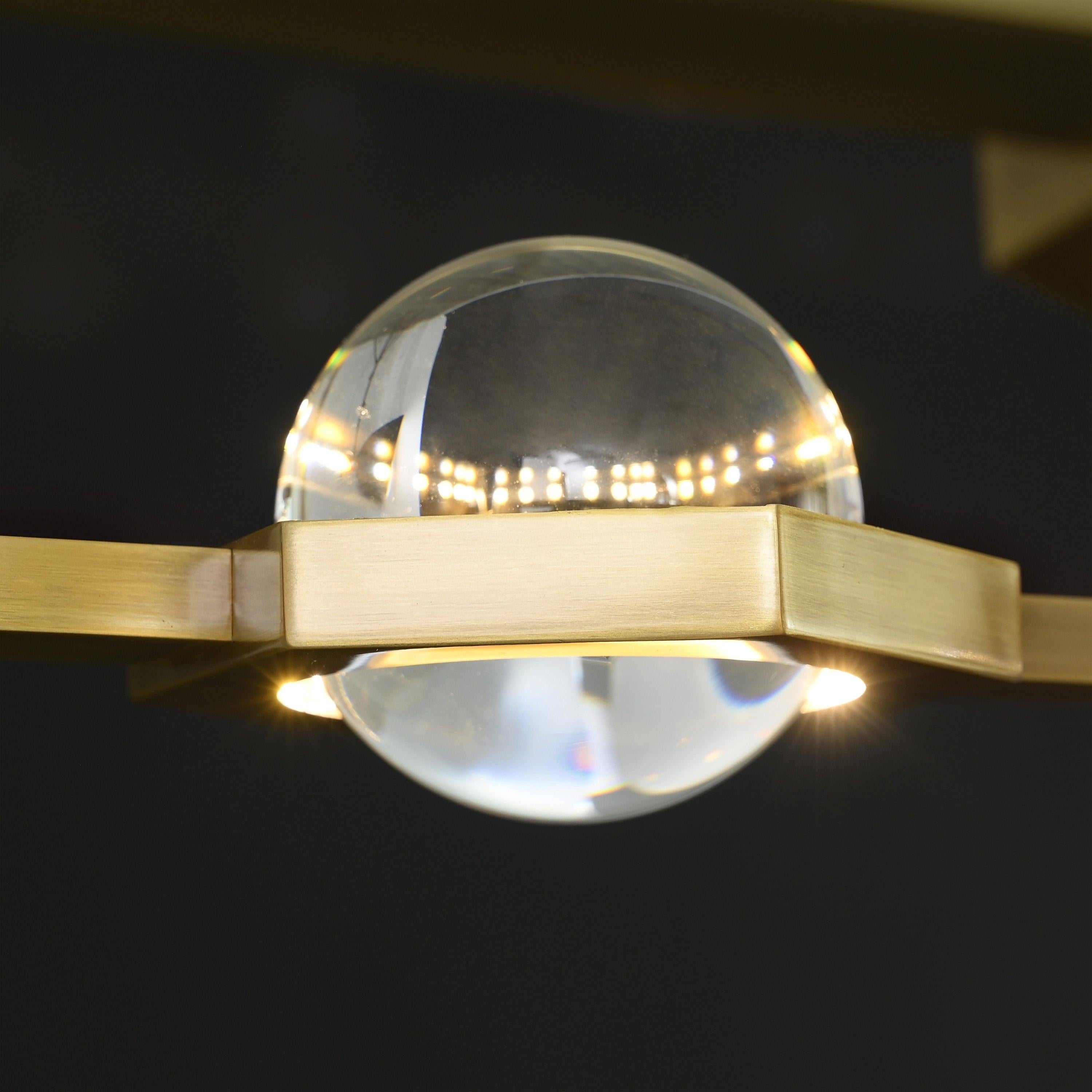 36 Inch Crystal Globe Ring Chandelier - Eclatant