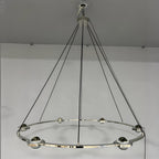 60 Inch Globe Crystal Ring Chandelier - Eclatant
