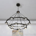 48 Inch Globe Crystal Tiered Ring Chandelier - Eclatant