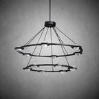 48 Inch Globe Crystal Tiered Ring Chandelier - Eclatant