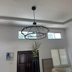 60 Inch Globe Crystal Tiered Ring Chandelier - Eclatant