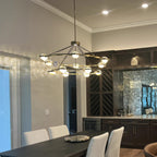 48 Inch Globe Crystal Tiered Ring Chandelier - Eclatant