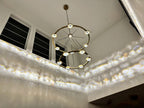 48 Inch Globe Crystal Tiered Ring Chandelier - Eclatant