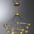 48 Inch Globe Crystal Tiered Ring Chandelier - Eclatant