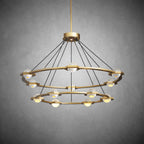 48 Inch Globe Crystal Tiered Ring Chandelier - Eclatant