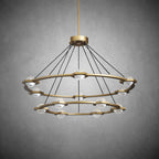 48 Inch Globe Crystal Tiered Ring Chandelier - Eclatant