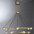 60 Inch Globe Crystal Tiered Ring Chandelier - Eclatant